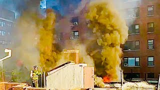 FDNY BOX 0963 ~ FDNY BATTLING FAST MOVING 3RD ALARM FIRE IN MIXED OCCUPANCY ON EAST 63RD STREET, NYC