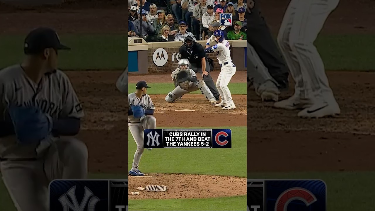 Cubs answer back and even up the series against the Yankees! #cubs #yankees #pca #mlb #baseball