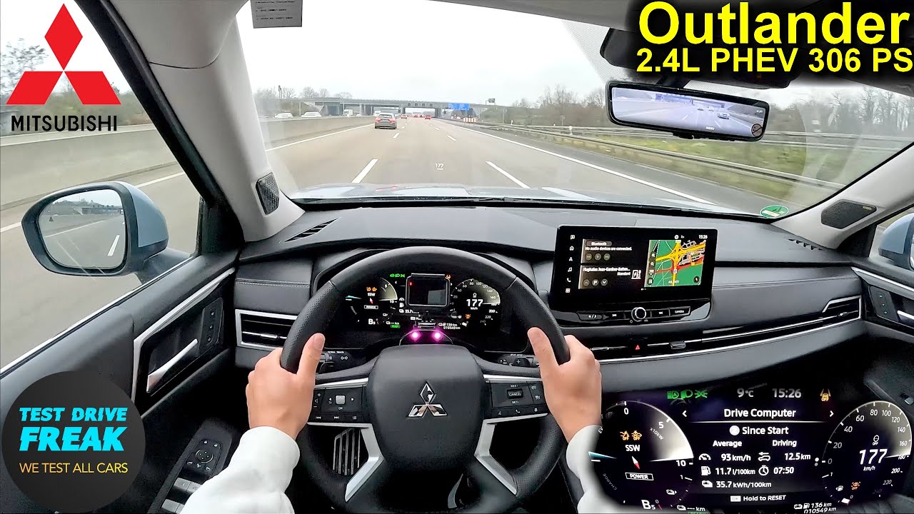 2025 Mitsubishi Outlander PHEV AWD (306 PS) TOPSPEED POV ⚡ Autobahn Drive | No Speed Limit