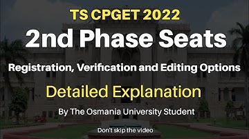TS CPGET 2022 |  Second Phase Registration|editing|Web Options | Results| Hyderabad  #cpget2022