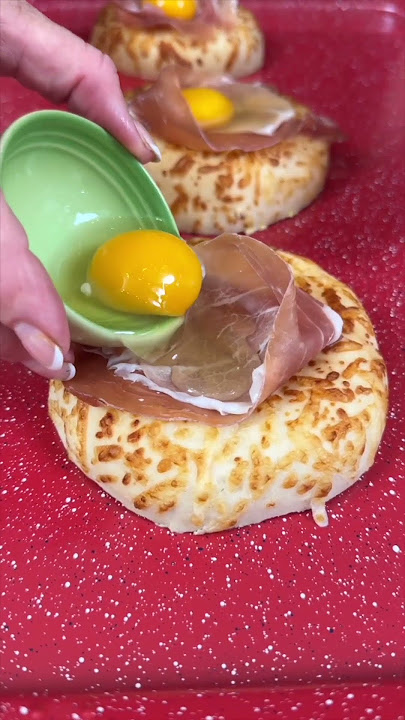 Sheet pan egg in the hole bagels