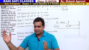 Class 10 Maths (Ex 3E Example 26) Linear Equation in 2 Variable (RS Aggarwal 2020)