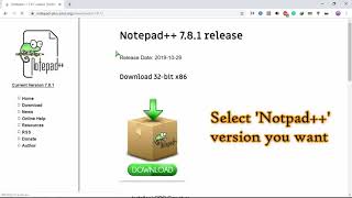 Download and Install Notepad 32 bit 64 bit Windows 7/ 8/ 8 .1/ 10