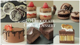 10 สูตรเค้กช็อคโกแลตและของหวาน | วิดีโอการอบ | ชีสเค้ก คุกกี้ มาการอง