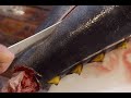 Cleaning a big tuna