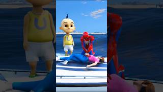 Spiderman Menyelamatkan Kak Ros Tenggelam Di Laut...!!? #shorts #gta5 #upinipin #viral