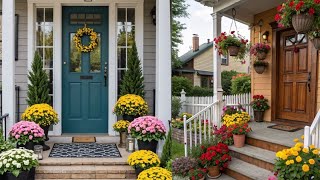 Gorgeous spring porch decor//Colorful summer front porch ideas
