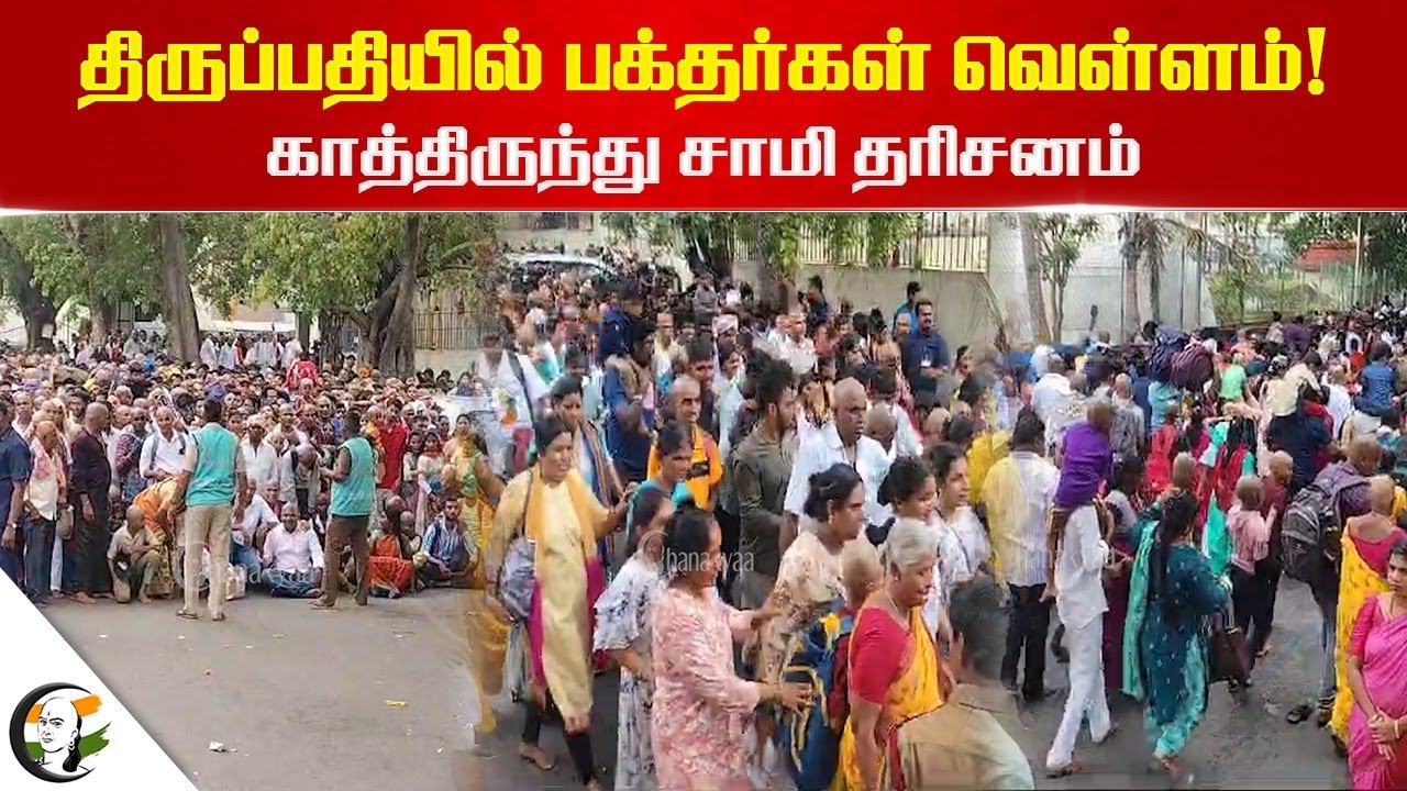 Tirupati-யில் பக்தர்கள் வெள்ளம்! காத்திருந்து சாமி தரிசனம் | Andhra Pradesh