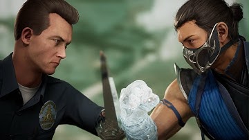 Mortal Kombat 1 - T-1000 vs Sub-Zero | All Intro/Interaction Dialogues