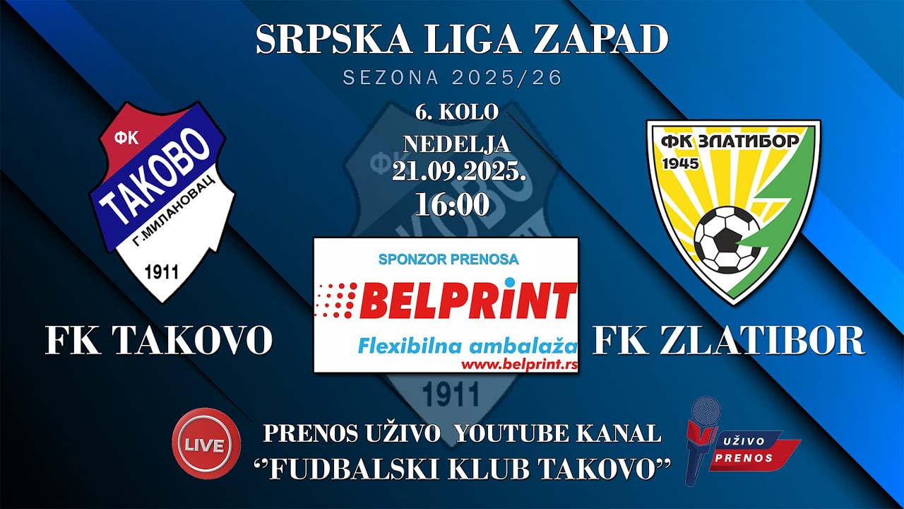 FK Takovo - FK Zlatibor