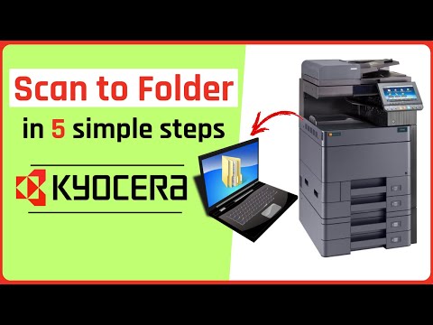KYOCERA copier Scan to folder setup in 5 simple steps ( KYOCERA TaskAlfa 4002i ) - Tutorial