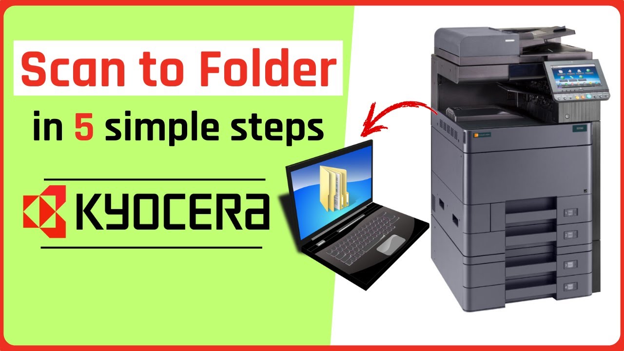 KYOCERA copier Scan to folder setup in 5 simple steps ( KYOCERA
