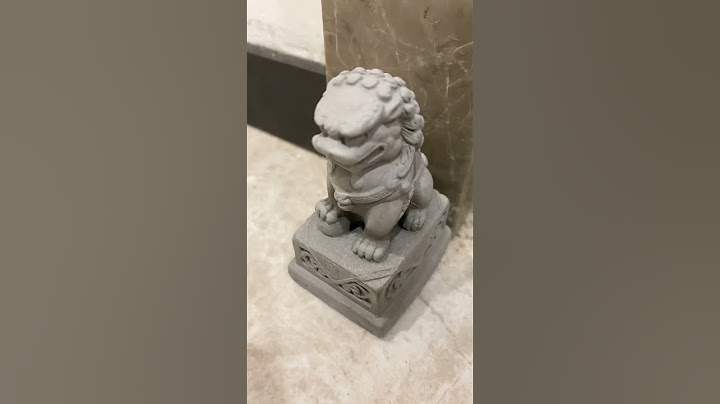 在网上花9 9买了两个石狮子