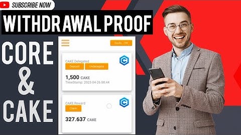 Withdrawal proof on Cake & Core Blockchain | free crypto withdraw
