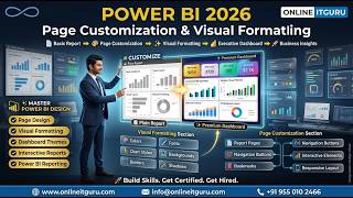 Power BI Reports | Enhance Page Layouts & Incorporate Visual Elements | Live Workflow | OnlineITGuru
