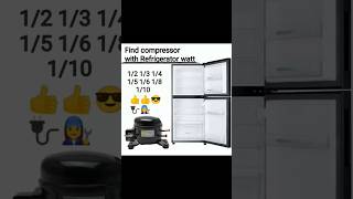 How To Find Refrigerator Compressor Size With Refrigerator Watt In Urduhindi