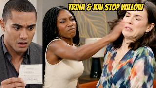 Trina Kai stop Willow from running away with Wiley Amelia - General Hospital Spoilers