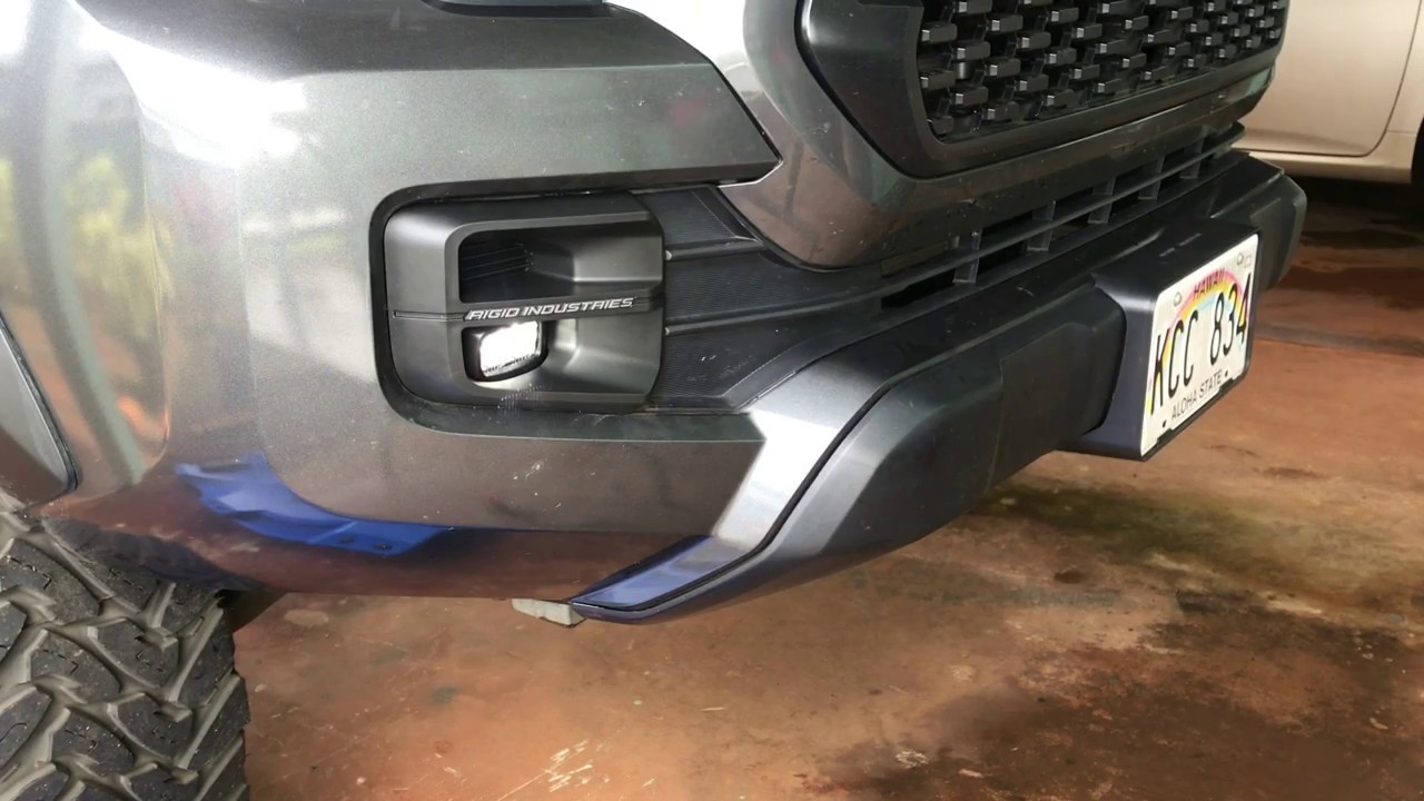 trd pro rigid industries fog light vs stock fog light 2006 toyota tacoma led fog lights