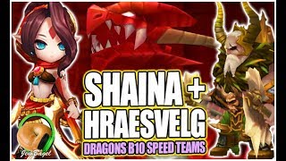 SUMMONERS WAR : Dragons B10 Speed Team w/ Fire Chakram & Wind Barbaric King