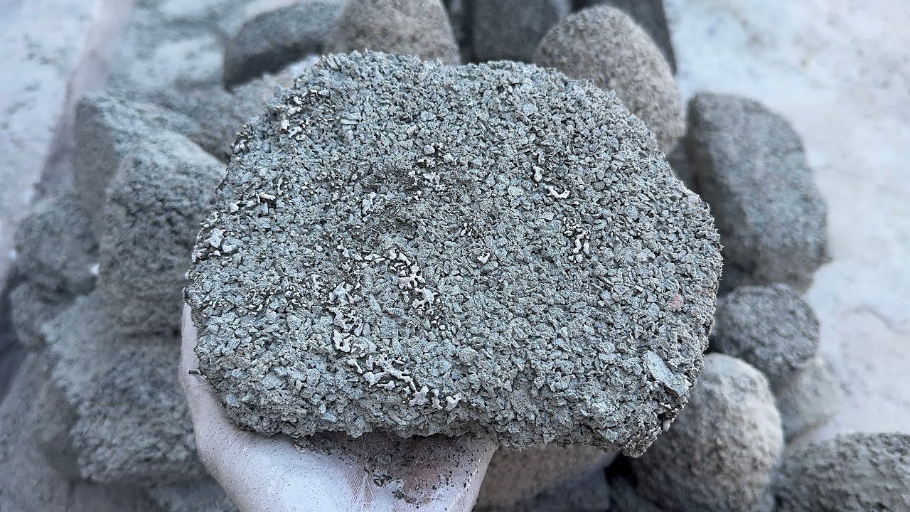 New bombastic crumbling video of grey concrete dry floor crumbling 🔥dedicated to 