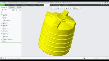 How to draw " Tank " in 3D using creo #creo basic tools #creo 6.0 #tank #3D modelling #trending.