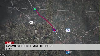 Lane closures planned on I-26 in Spartanburg Co.