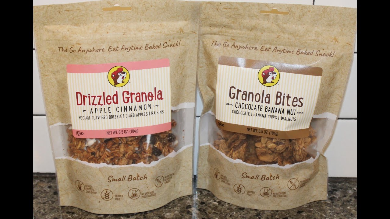 Buc-ee’s Apple Cinnamon Drizzled Granola & Chocolate Banana Nut Granola
