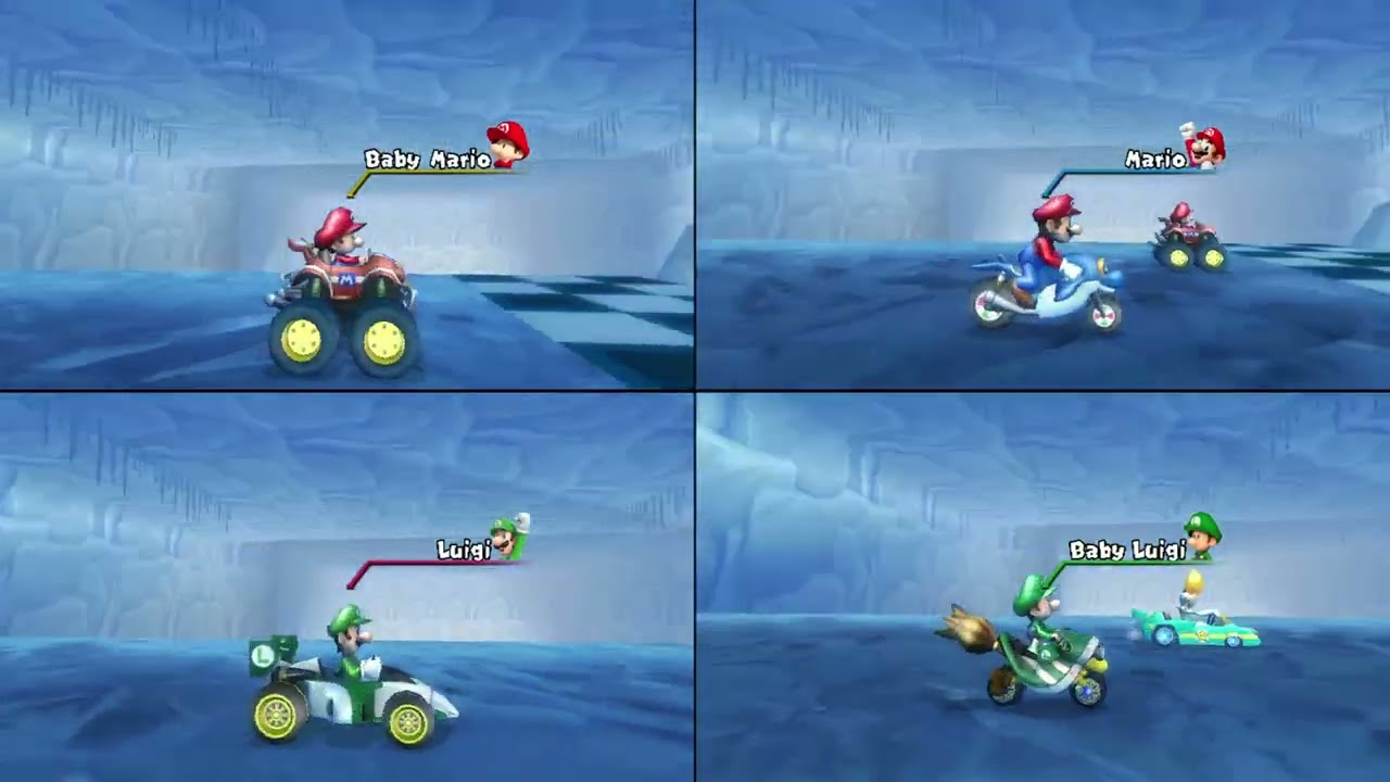 Mario Kart Wii Custom Tracks (Wiimms) ✦ 4 Players #827 (3 Tracks) 150cc