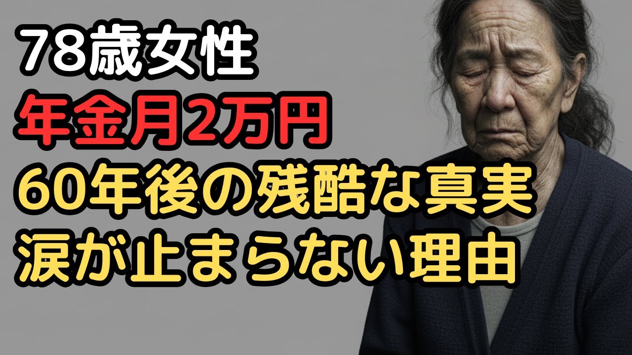 年金月2万円、最後に彼女が選んだ『あの決断』…78歳女性の涙が止まらない理由