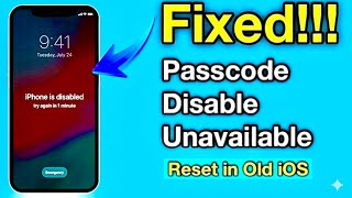 Passcode Disabled Reset Without Password or Jailbreak And Without Update File