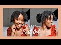 FLUFFY TWIST OUT ON BLOWN OUT NATURAL HAIR | EASY NATURAL HAIRSTYLES TYPE 4 HAIR | SNENHLE