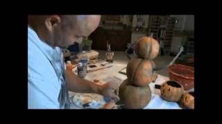 How to make a paper mache pumpkin snowman part 3 Paint