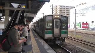 名取駅で仙台行き701系4両編成からの岩沼行き701系 E721系６両編成どちらも到着！