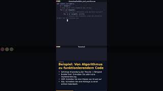 Beispiel: Von Algorithmus zu funktionierendem Code