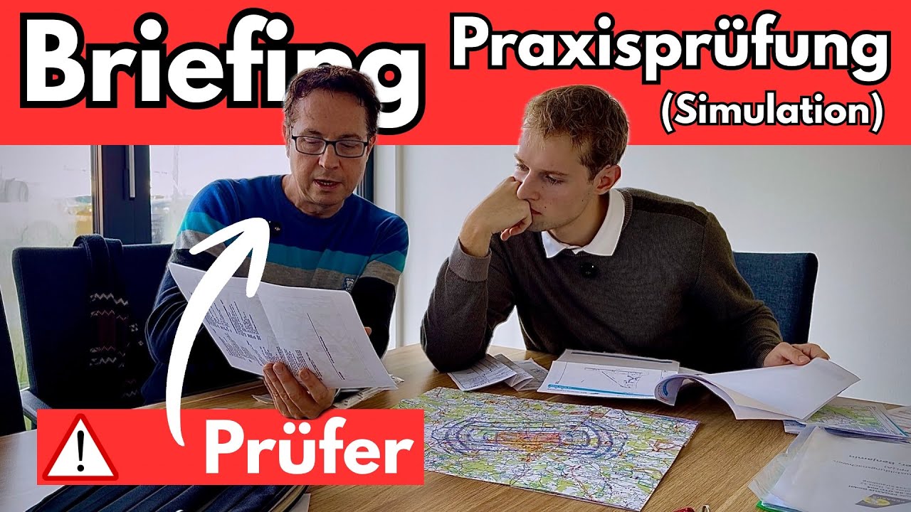 PPL-Prüfung Vorflugbriefing UNCUT (Simulation) | Typische Prüferfragen & Flugplanung
