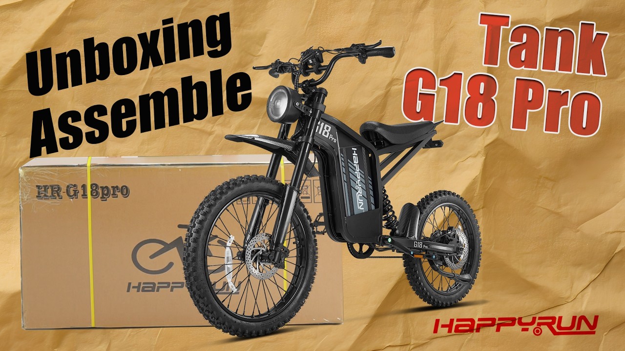 Play HappyRun Sports's video for the HappyRun G18 Pro Tank 4500W Electric Dirt Bike on YouTube.
