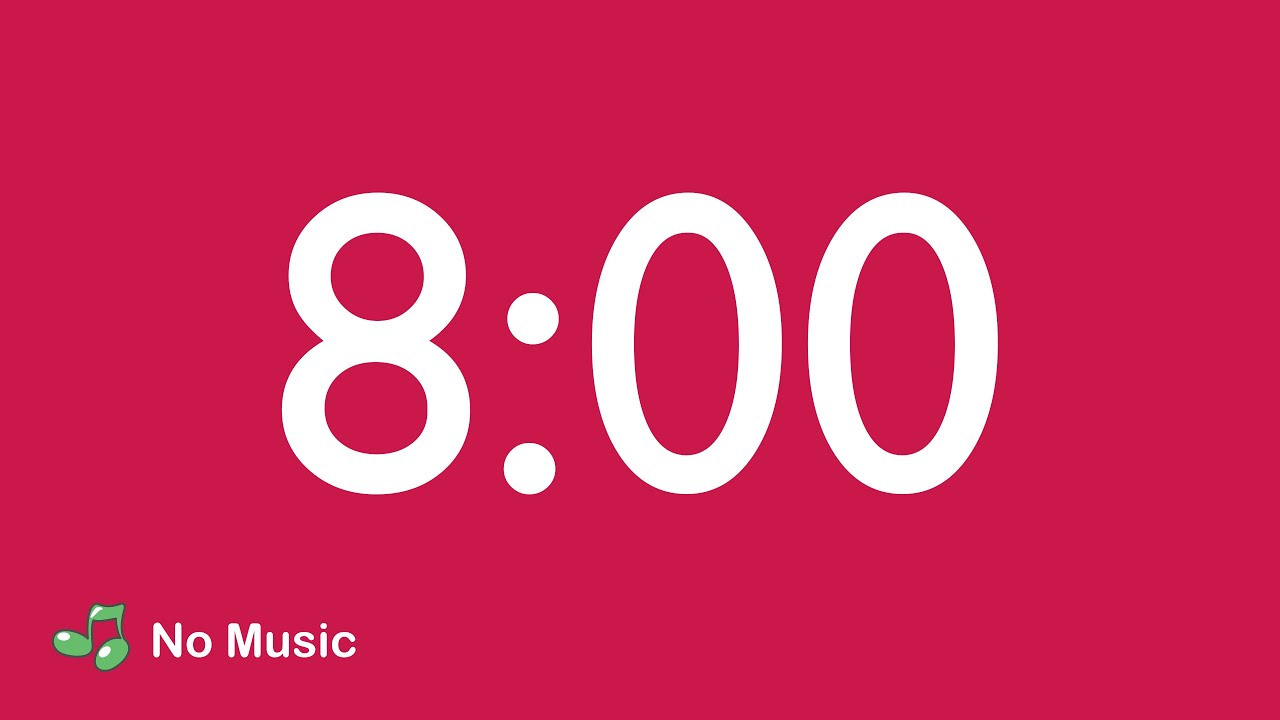 8 Minute Countdown Timer - YouTube