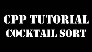 cocktail sort example in c programming