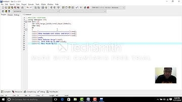 TUTORIAL CARA MEMBUAT MENU MAKANAN MENGGUNAKAN DEV C++