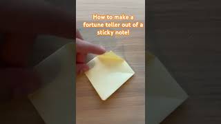 How to make a fortune teller out of a sticky note!