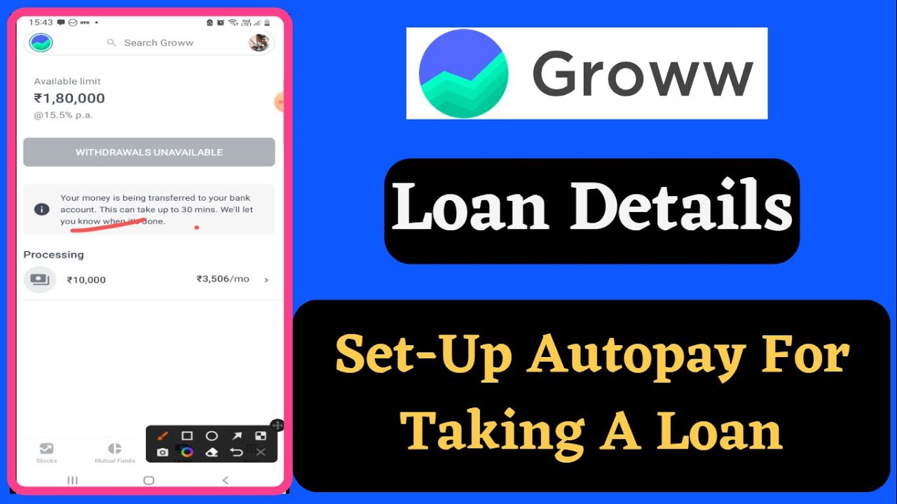 Groww Loan Kaise Le? Groww Autopay Setup for Loan Loan Charges