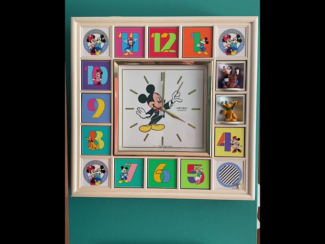 Vintage Disney Musical Motion Seiko Wall Clock - YouTube