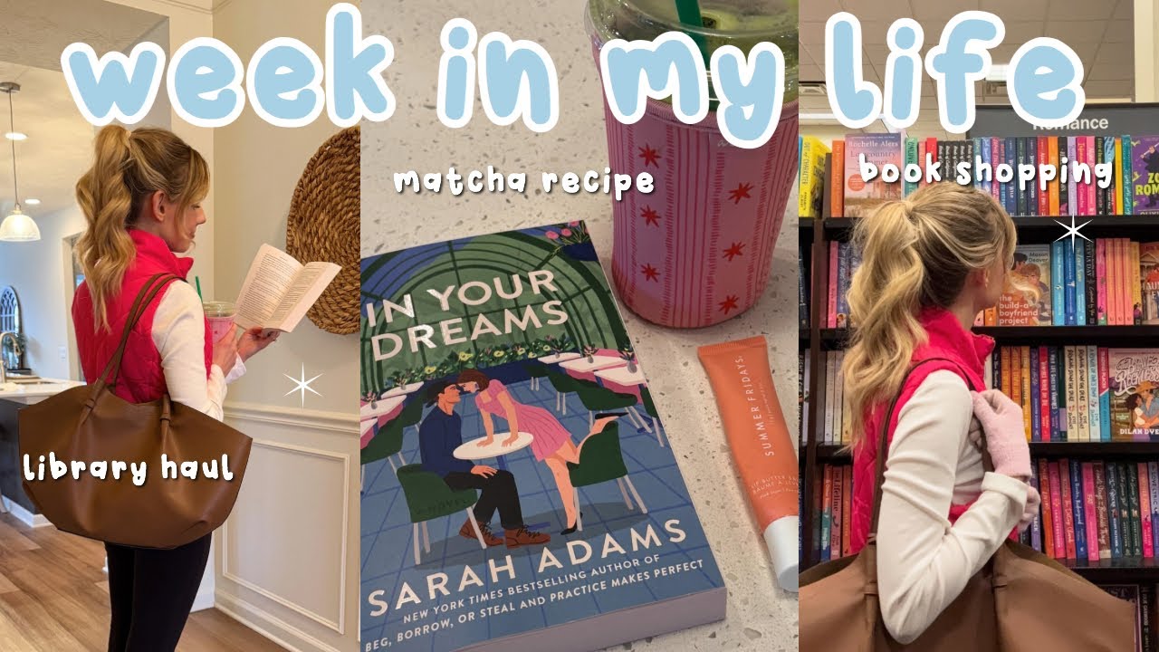 Видеоблог о чтении 🍵💕 Покупка книг, поход в библиотеку + новый рецепт матча!