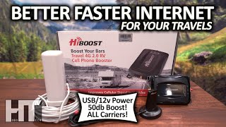 INTERNET SPEED BOOST! HiBoost Travel 4G 2.0 RV Cell Phone Signal Booster Review