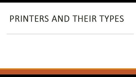 Printers and Their Types Part 1