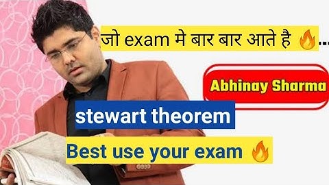 stewart theorem Best use in your exam by Abhinay sir 🔥🔥