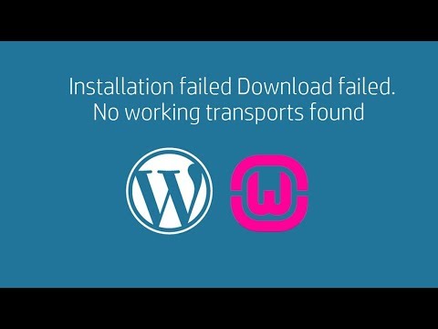 Solved: Installation failed Download failed No working transports found