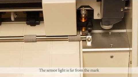 Toyocut tutorial-sensor light is far away from mark line