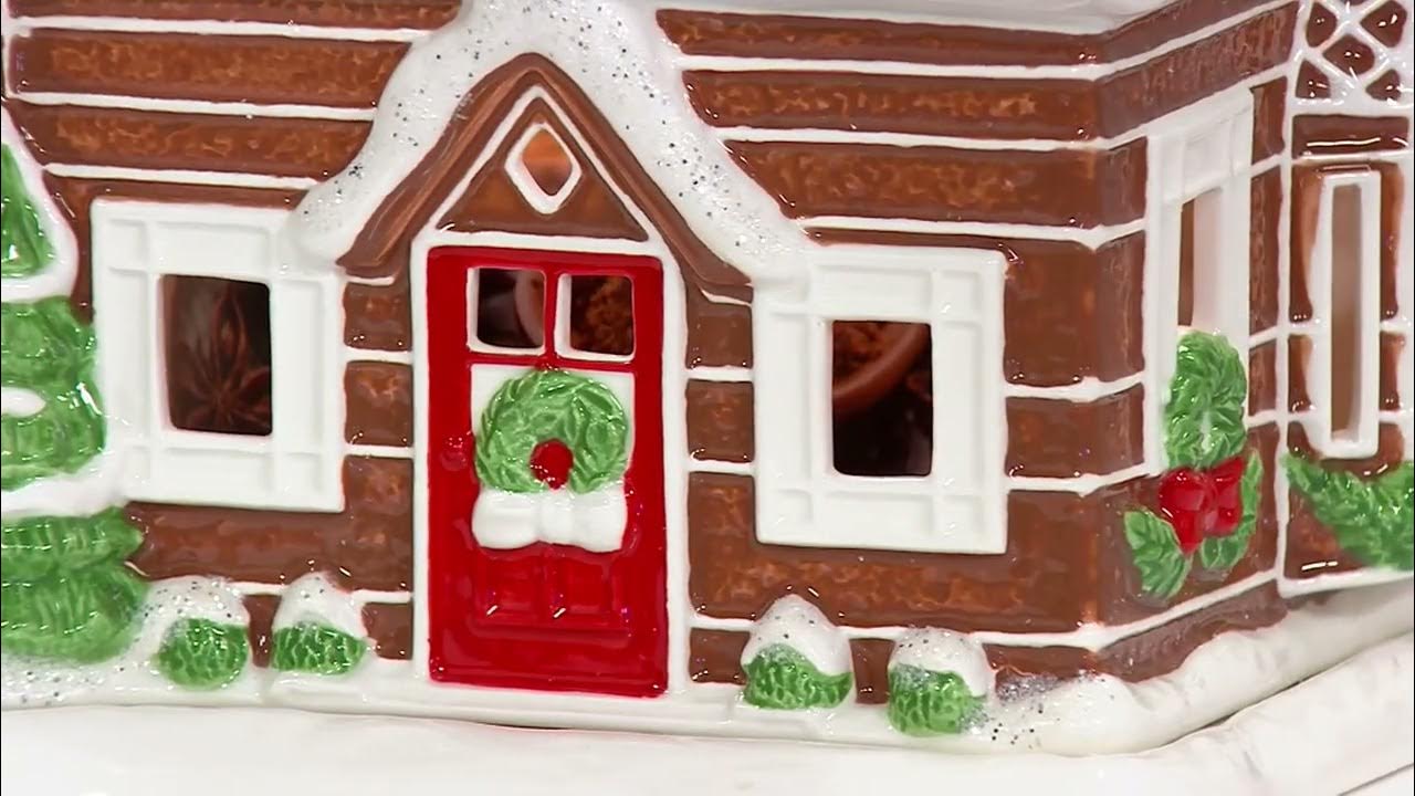 HomeWorx by Slatkin & Co. Ceramic Gingerbread Village House on QVC