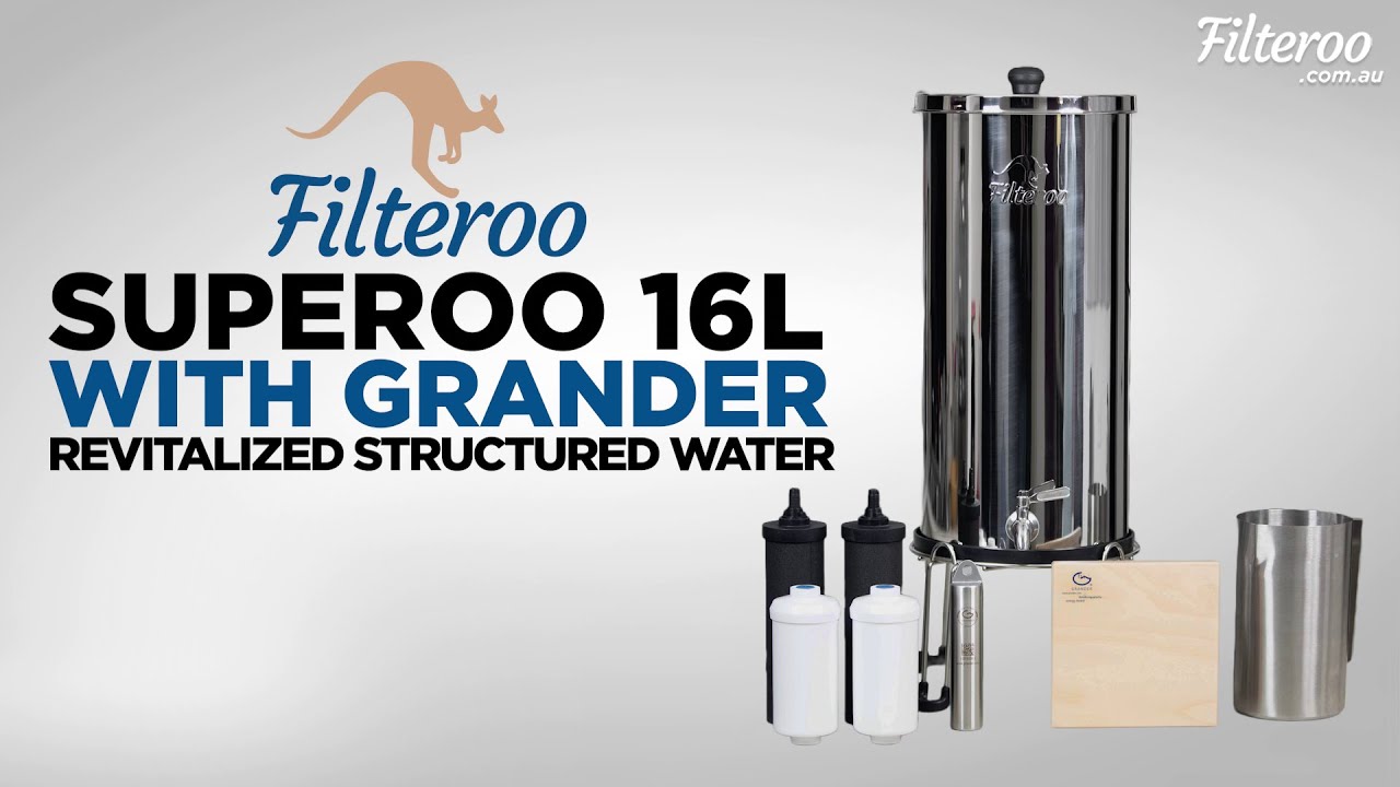 Filteroo® Superoo 16L Stainless Steel Gravity Water Filter with Grander ...